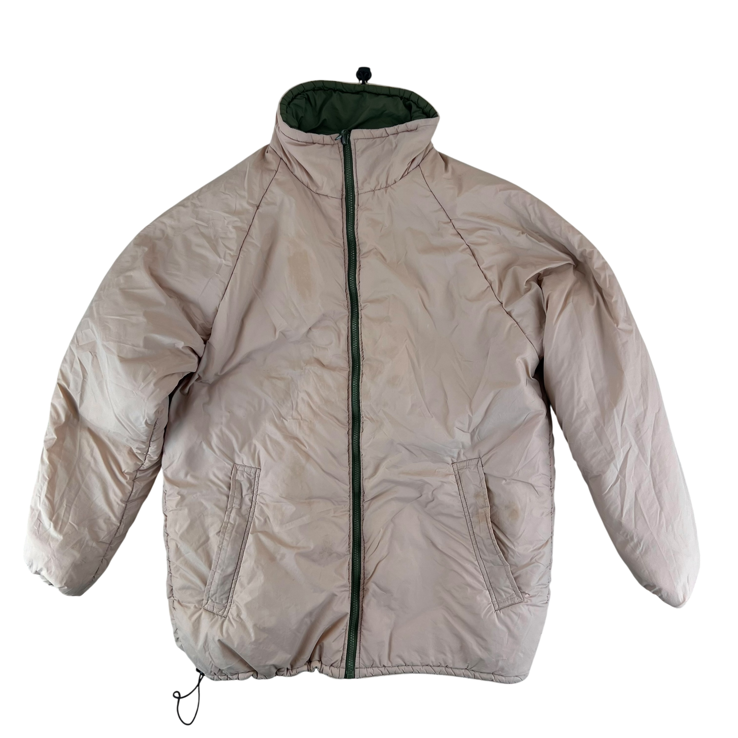 British Army Reversible Thermal Olive Green / Tan Quilted Jacket - Medium