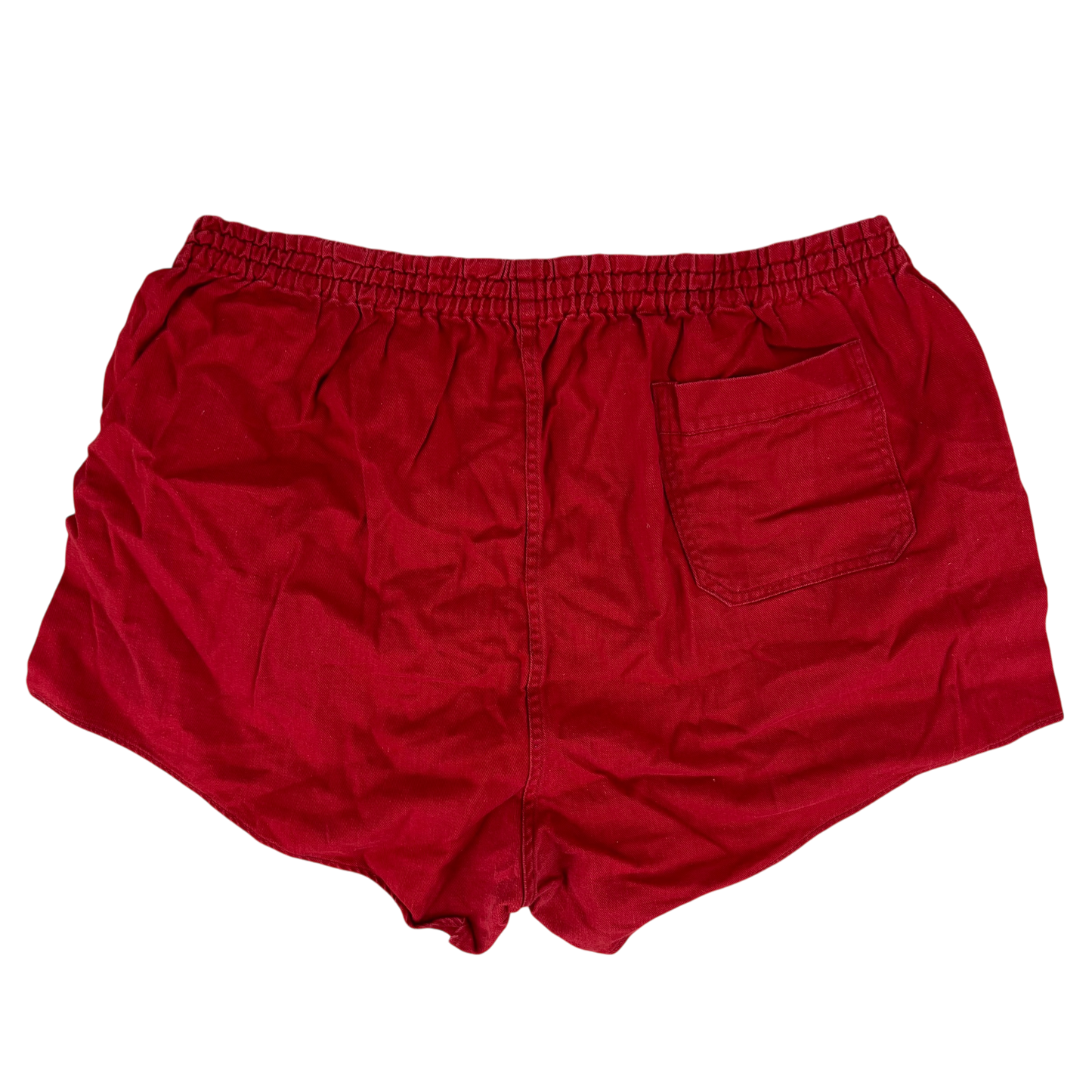 West German Army Cotton PTI Red Swim Shorts - Small