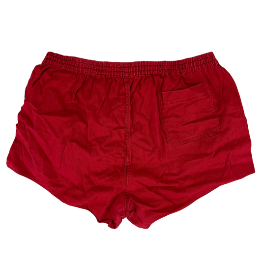 West German Army Cotton PTI Red Swim Shorts - Small