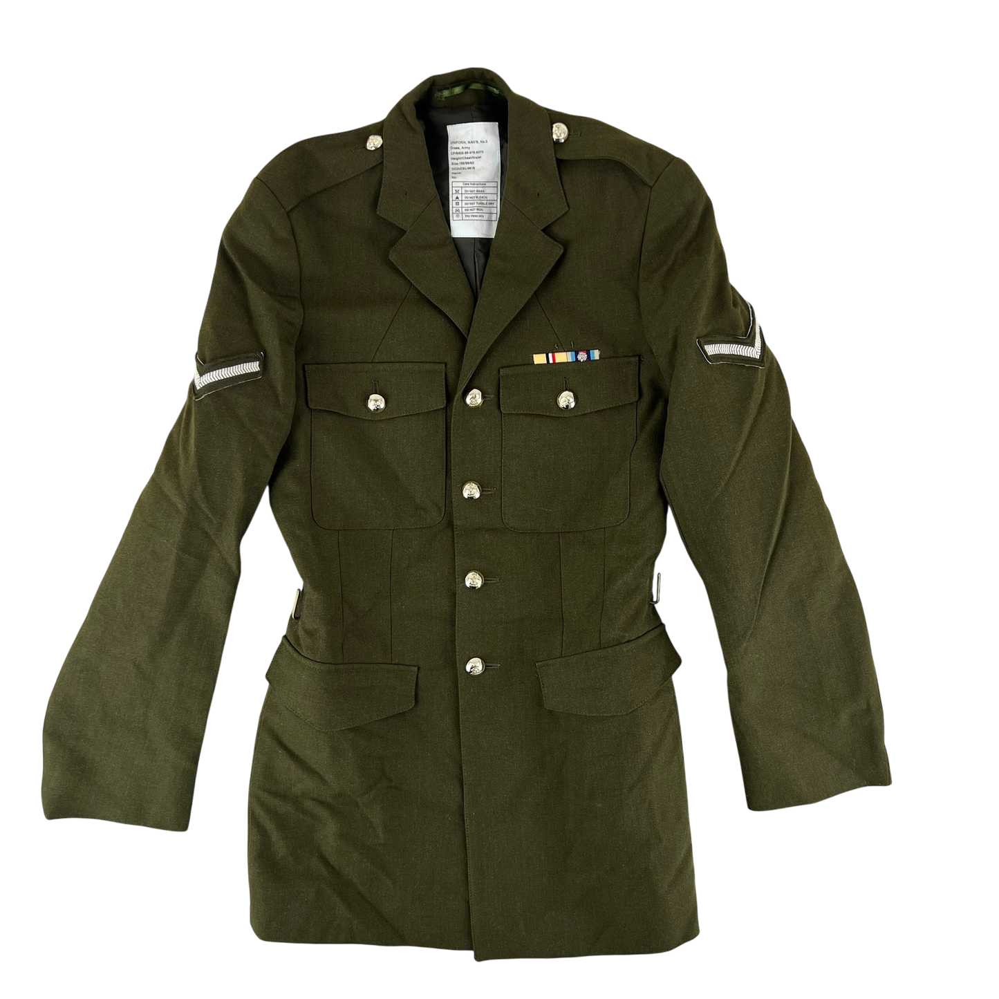 British Army Old Pattern No. 2 Khaki Green Dress Jacket - Royal Artillery - Medium 188/96