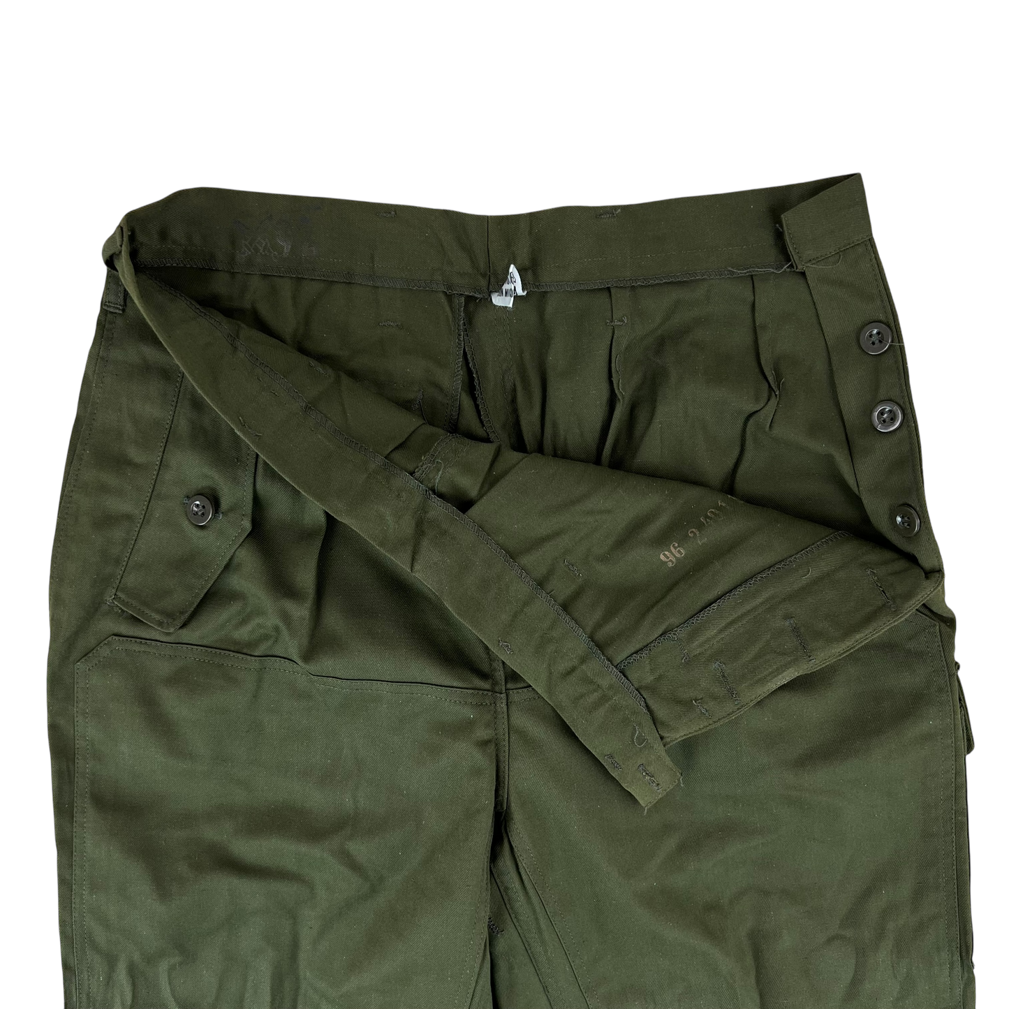 Czechoslovak Army M85 Women's Olive Green Trousers - W31 L30.5