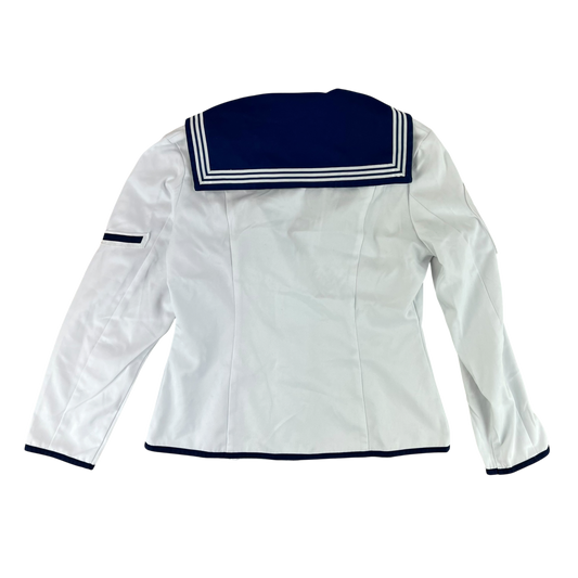 British Royal Navy Women's Class II White Jumper Sailor's Top - Small