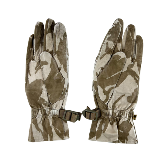 British Army Desert DPM Camouflage Warm Weather Leather Gloves - X Large SIZE 10
