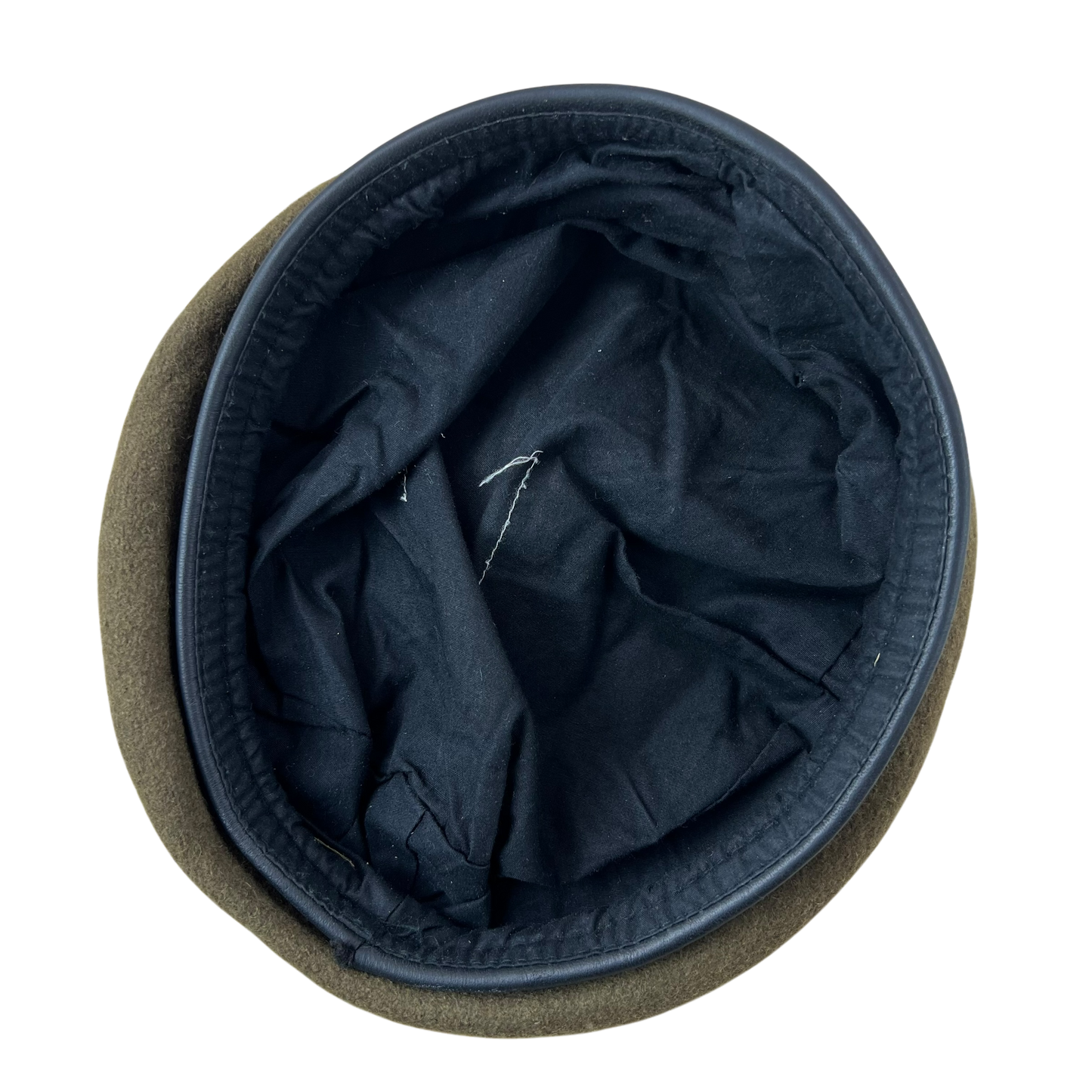 British Army Khaki Beret w Green Patch - Medium