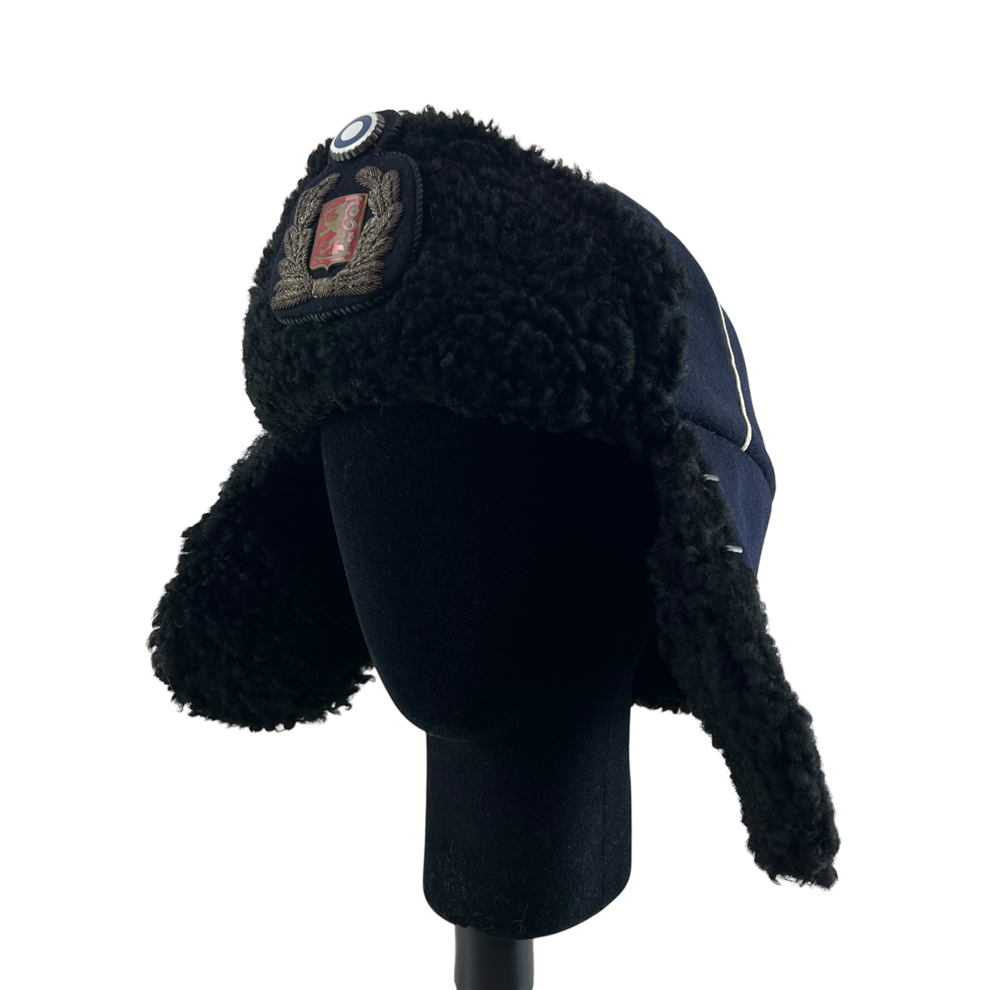 Finnish Police Faux Fur Ushanka Hat - Medium