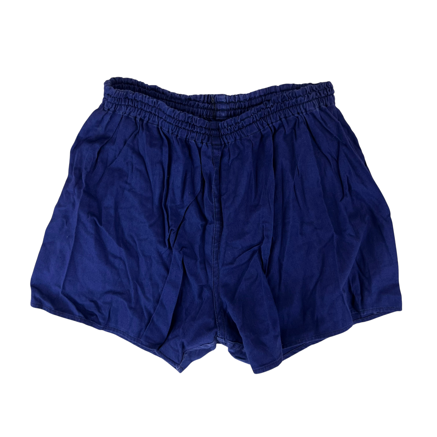 West German Army Cotton PT Navy Blue Swim Shorts - Small