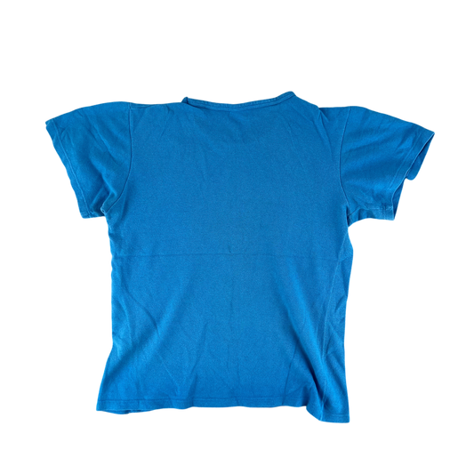 West German Army 70s Blue Training T Shirt - Medium