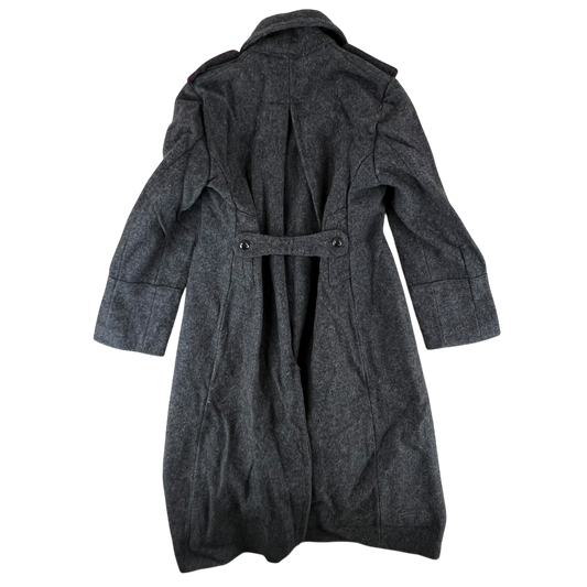 Bulgarian People's Army 50s Grey Wool Greatcoat - Small