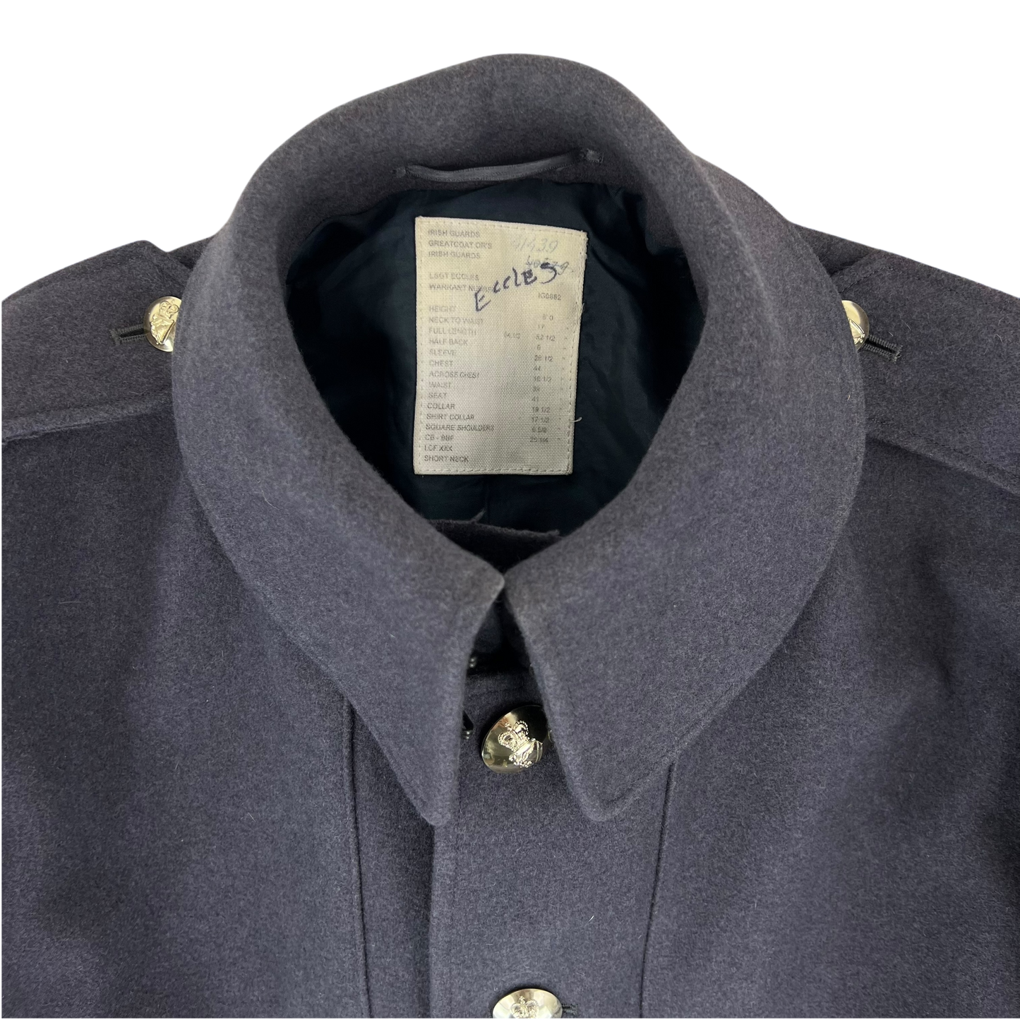 British Army Footguards Wool Greatcoat - Irish Guards - Large