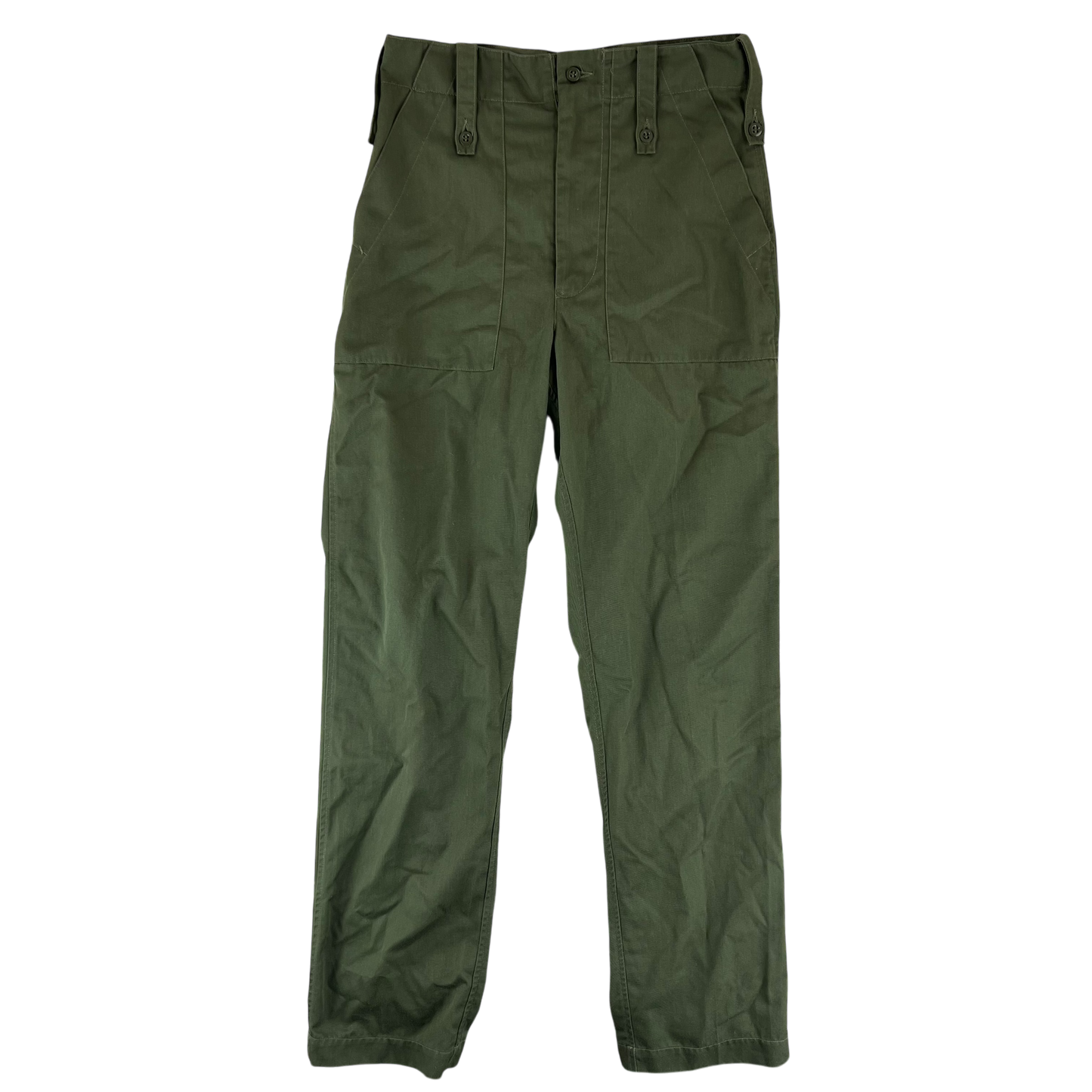 British Army Olive Green Fatigue Work Trousers - W32 L32