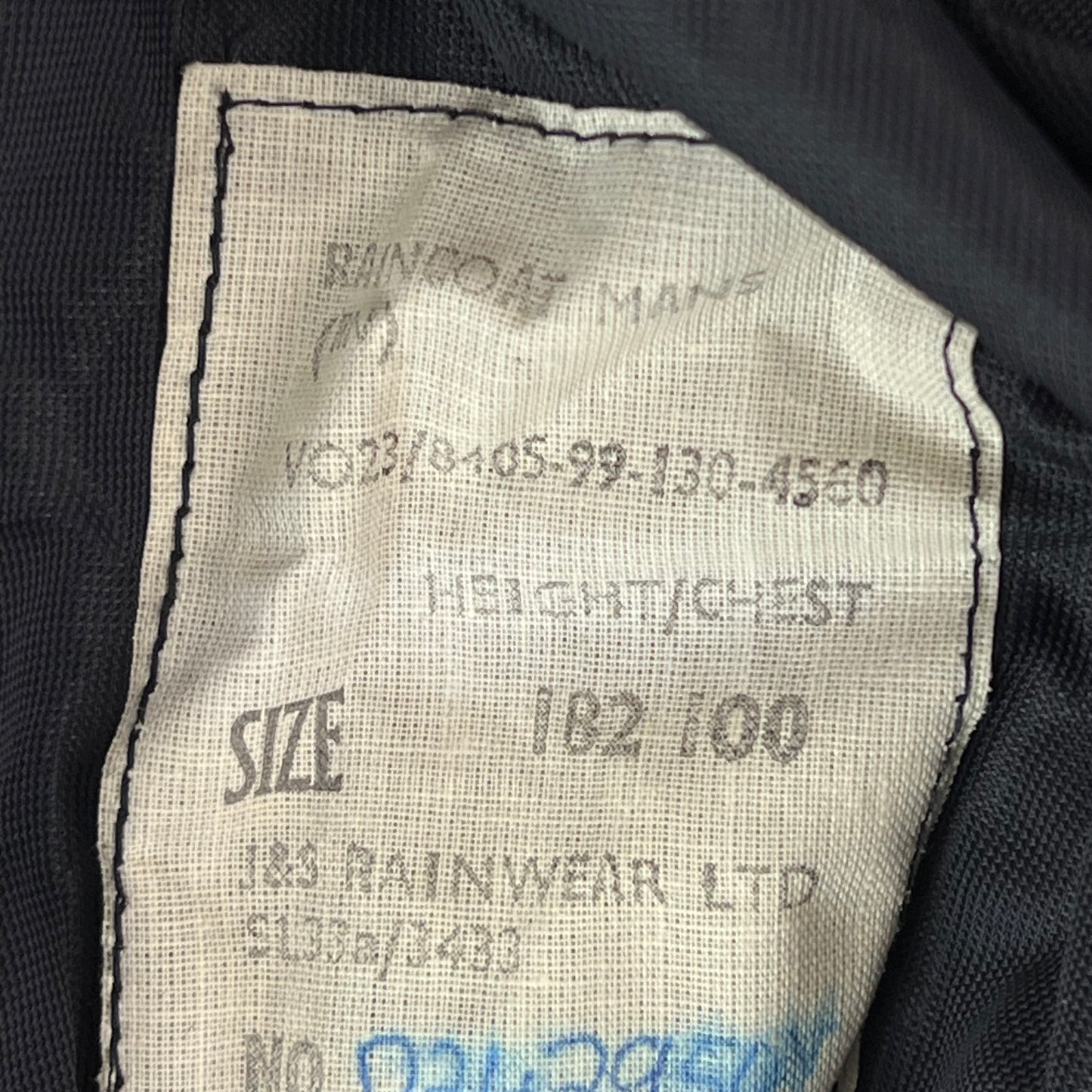 British Royal Navy Raincoat Mac Coat - Medium 182/100