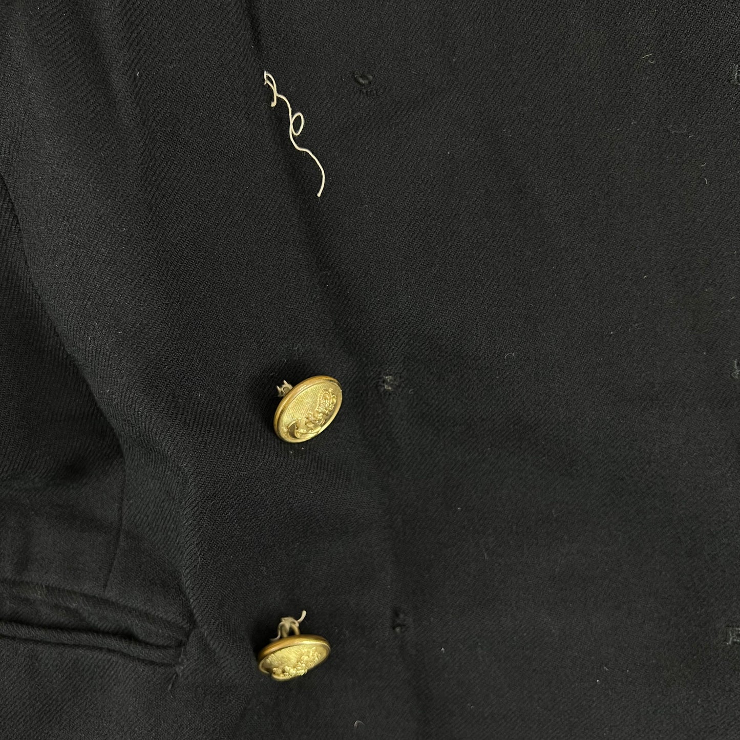 British Royal Navy 70s Black Dress Blazer Jacket - X Large