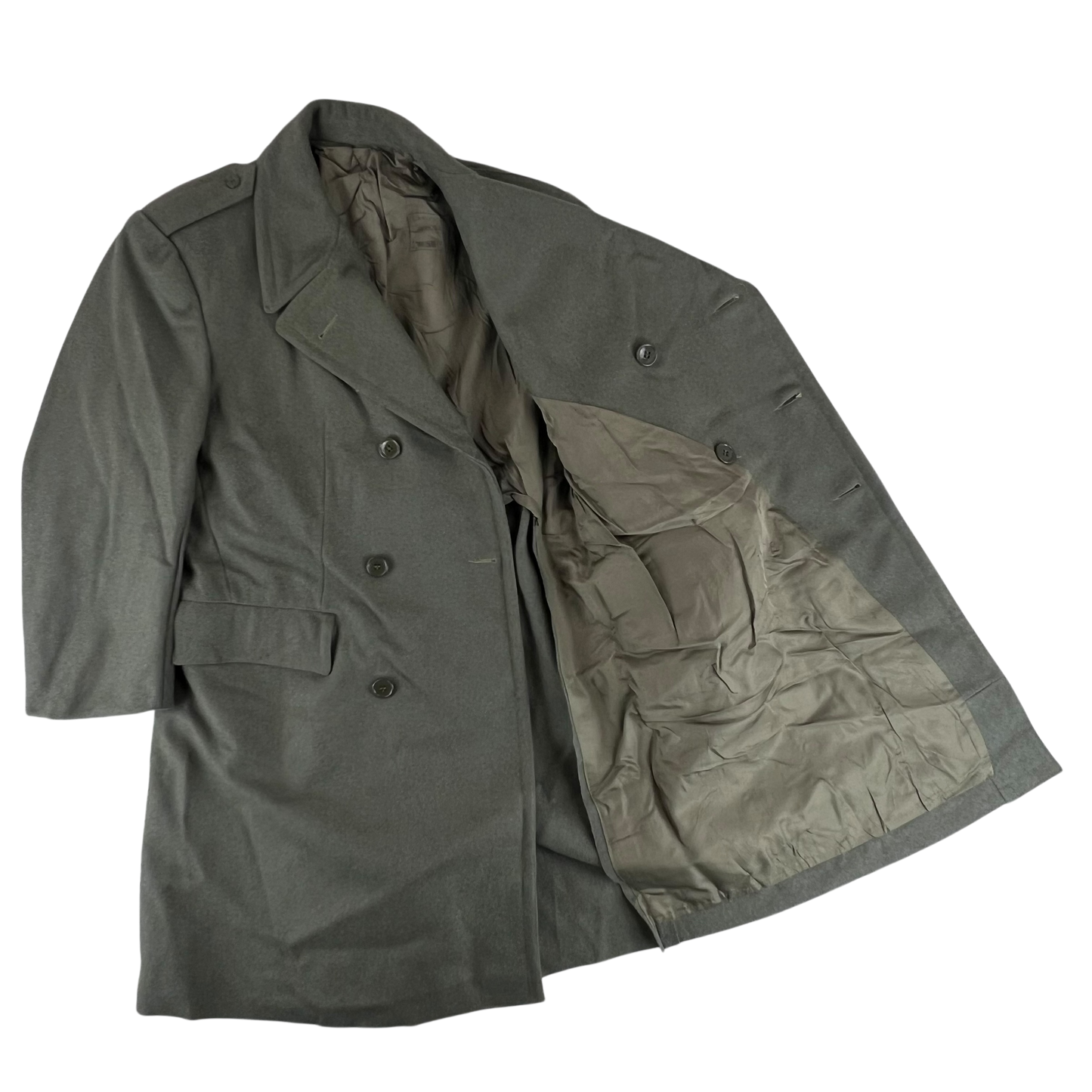 Italian Army 70s Khaki Greatcoat - Large