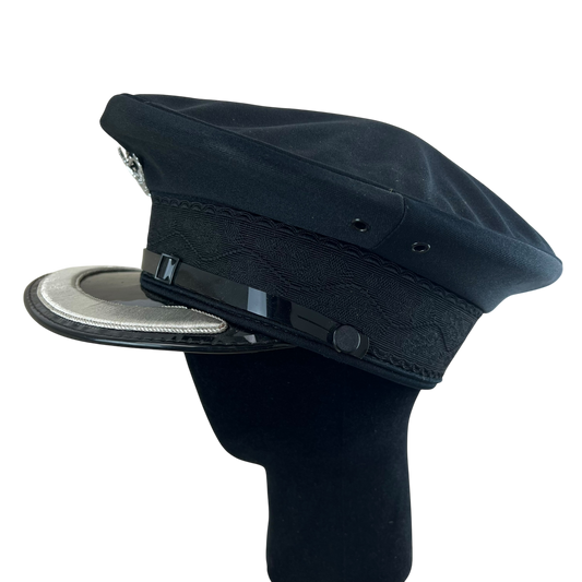 British Police Black Dress Cap - Small