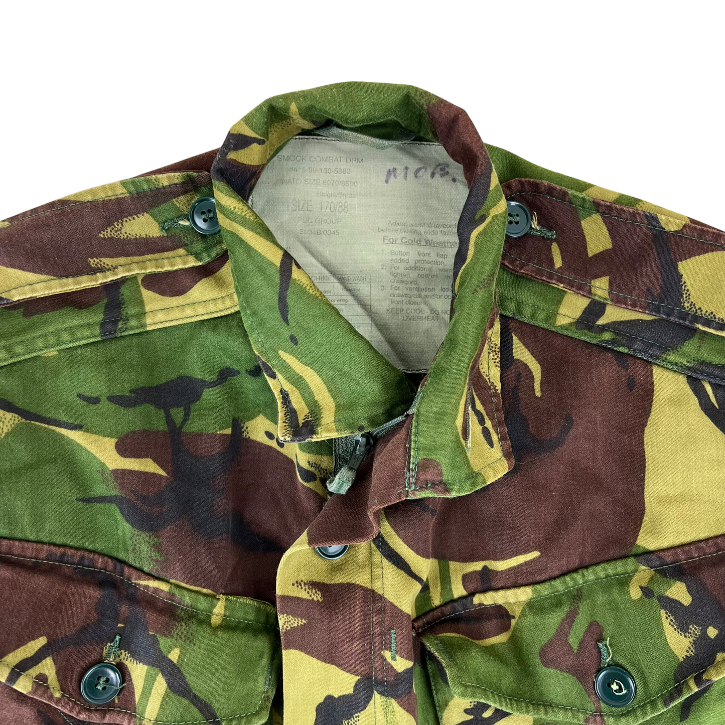British Army 84 Pattern Woodland DPM Camo Combat Smock - Small 170/88