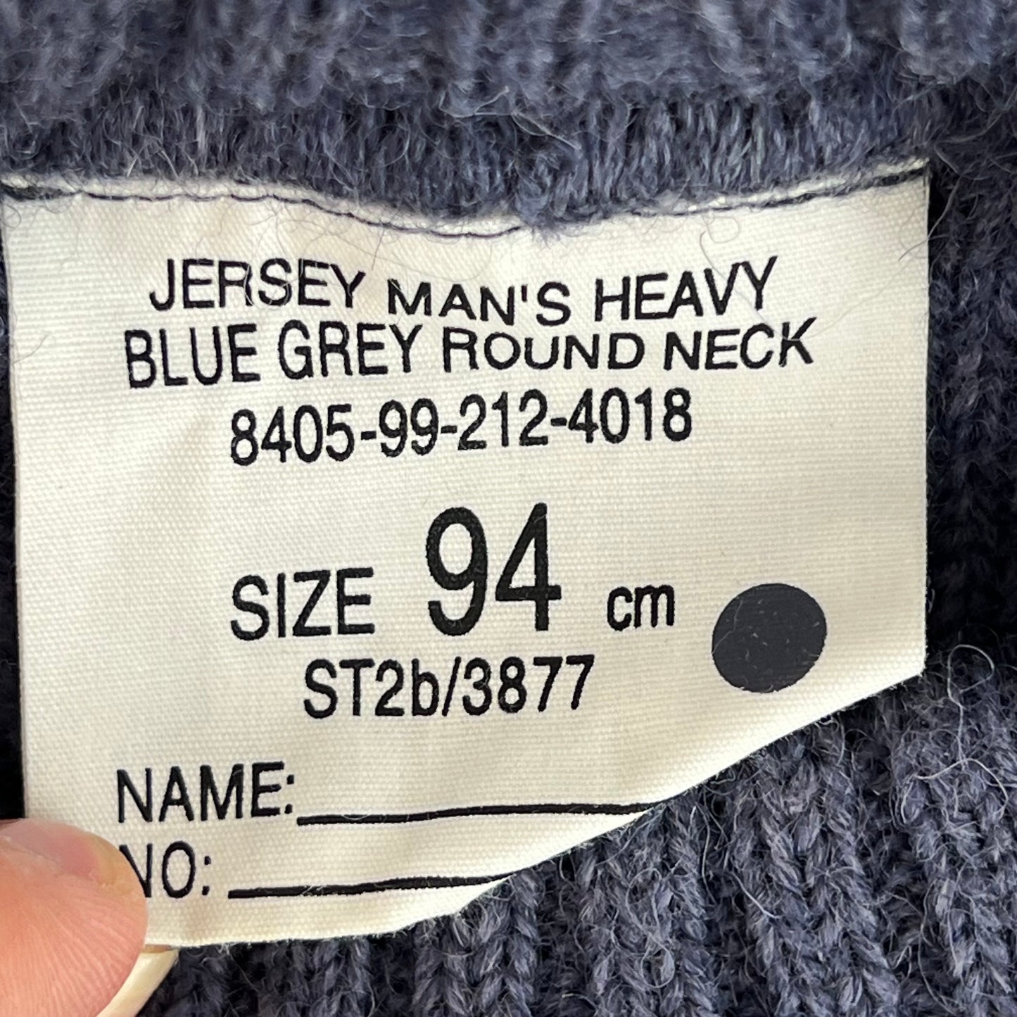 British RAF Wool V Neck Pullover Jersey Jumper - Small