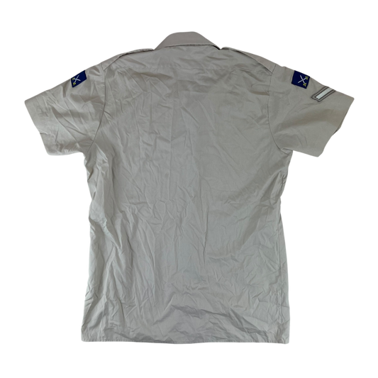 British Army Mens Fawn Shirt Short Sleeve - Medium Collar 40