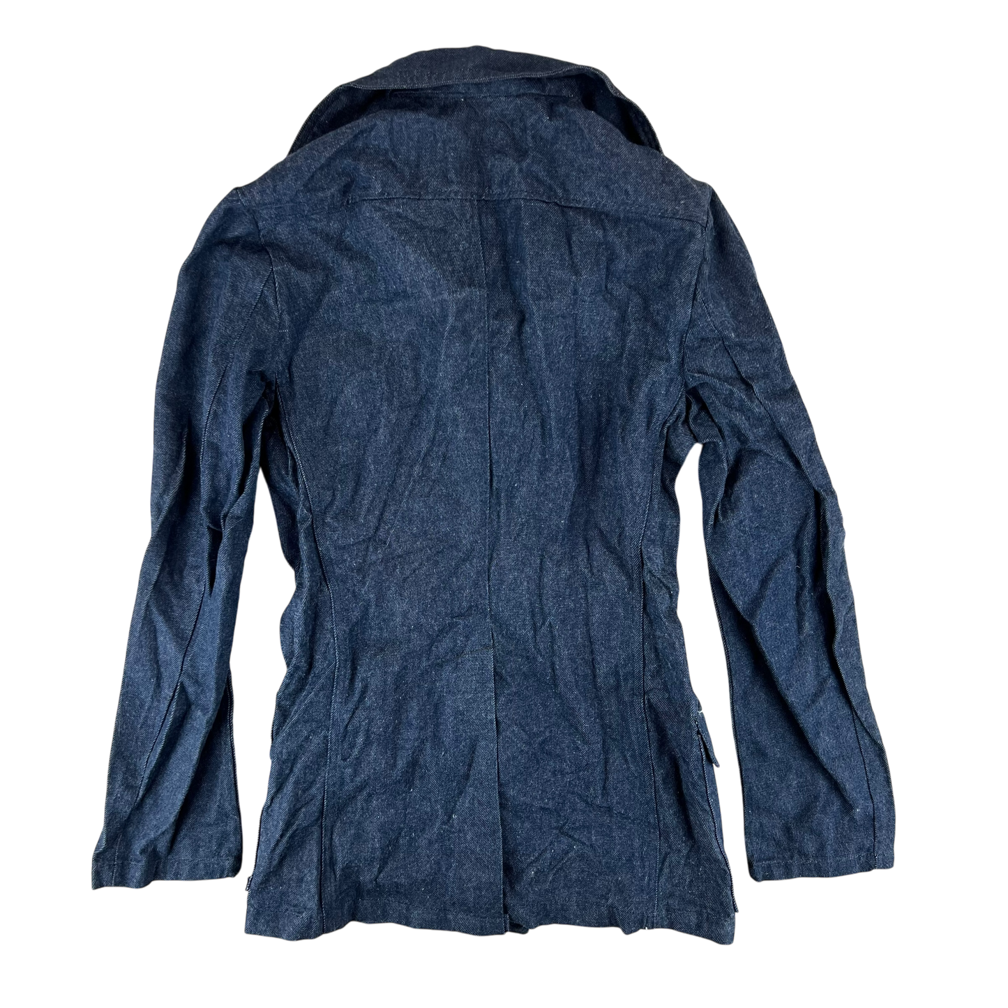 French Army Navy 70s Vintage Denim Chore Jacket - X Small