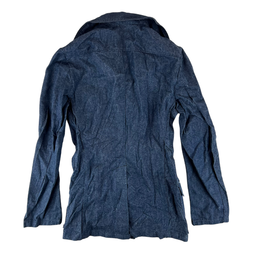 French Army Navy 70s Vintage Denim Chore Jacket - X Small