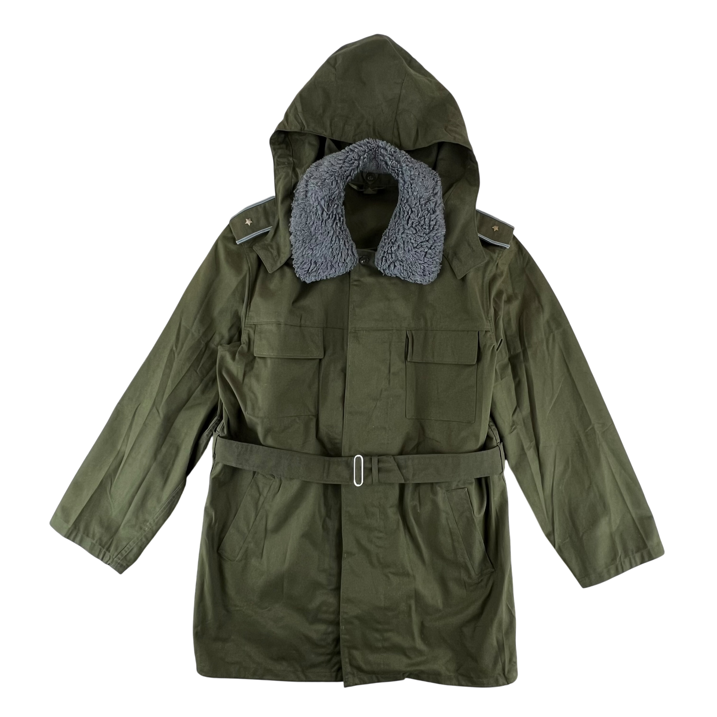 Czechoslovak Army M85 Field Parka Olive Green w/ Belt - Large