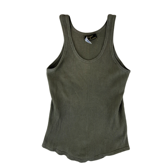 Dutch Army 70s Olive Brown Cord Vest - Small