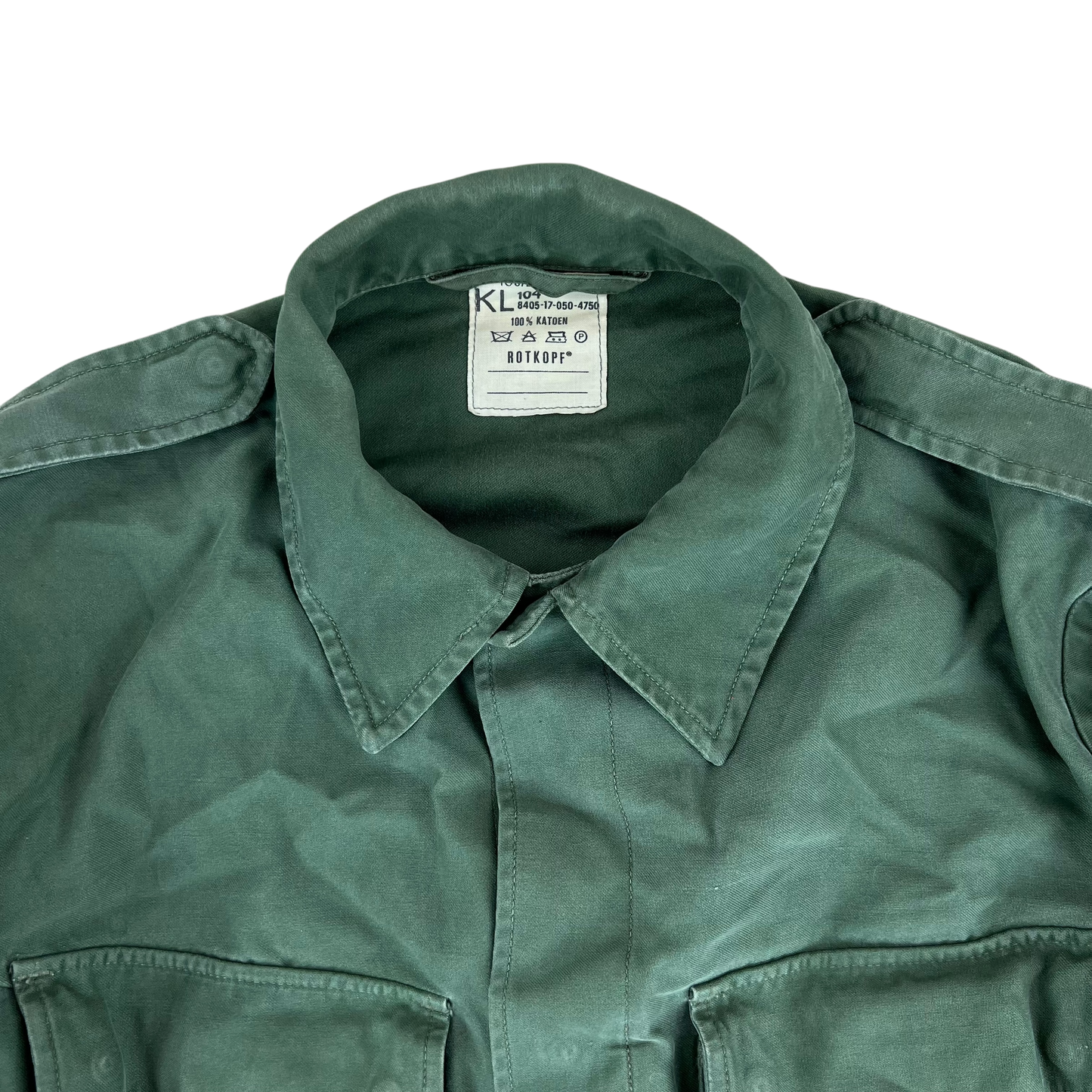 Dutch Army Field Shirt Jacket Green Long Sleeve - Large