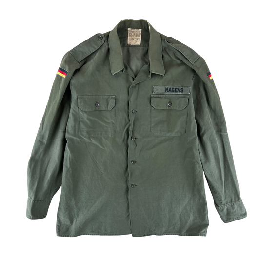 German Army Olive Green Long Sleeve Field Shirt - Large GrNr4