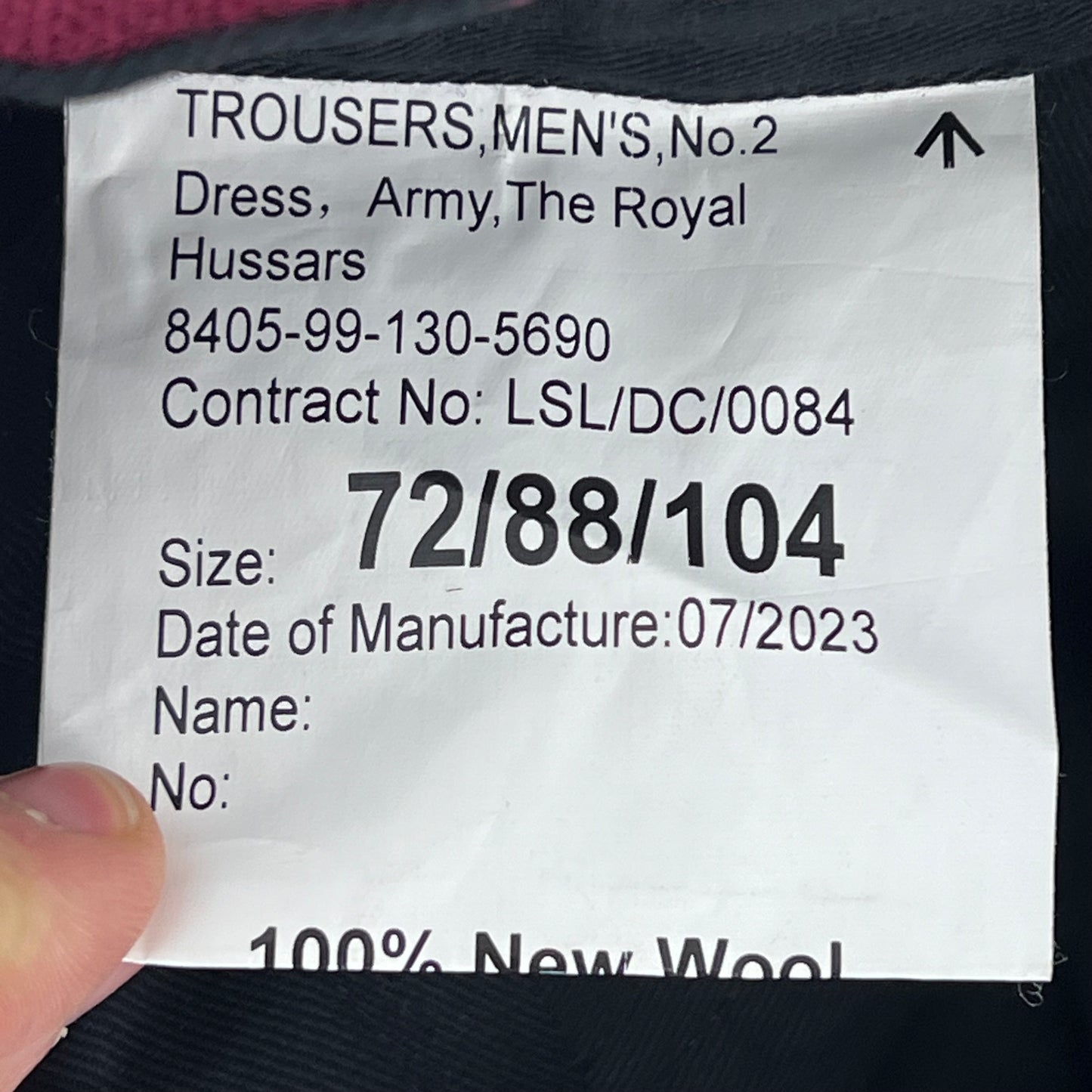 British Army Royal Hussars No. 2 Dress Trousers - W36 L28.5