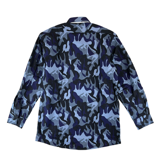 Romanian Army / Police M1990 Blue Leaf Camouflage Long Sleeve Shirt - Medium