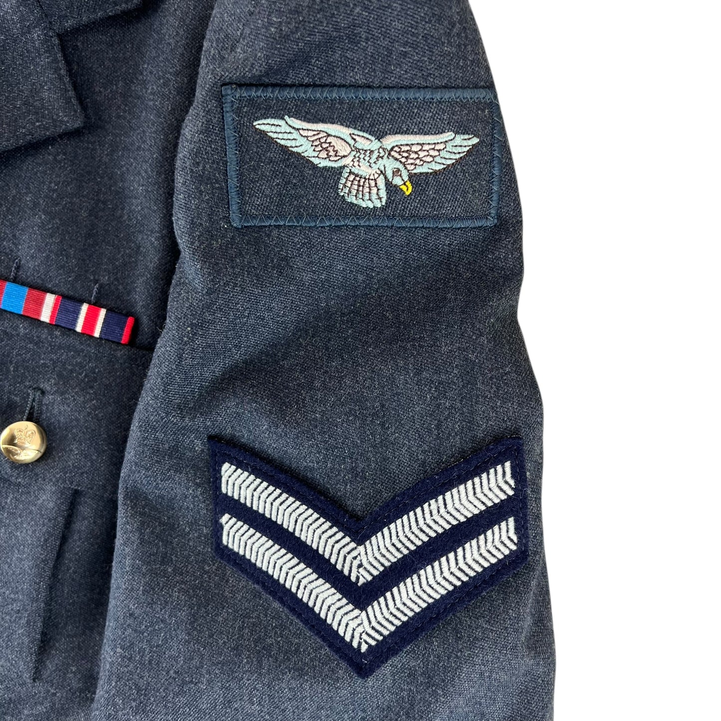 British Royal Air Force No. 1 O.A. Dress Jacket w/ Belt - Medium 96R