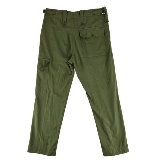 British Army Olive Green Fatigue Work Trousers - W33 L29