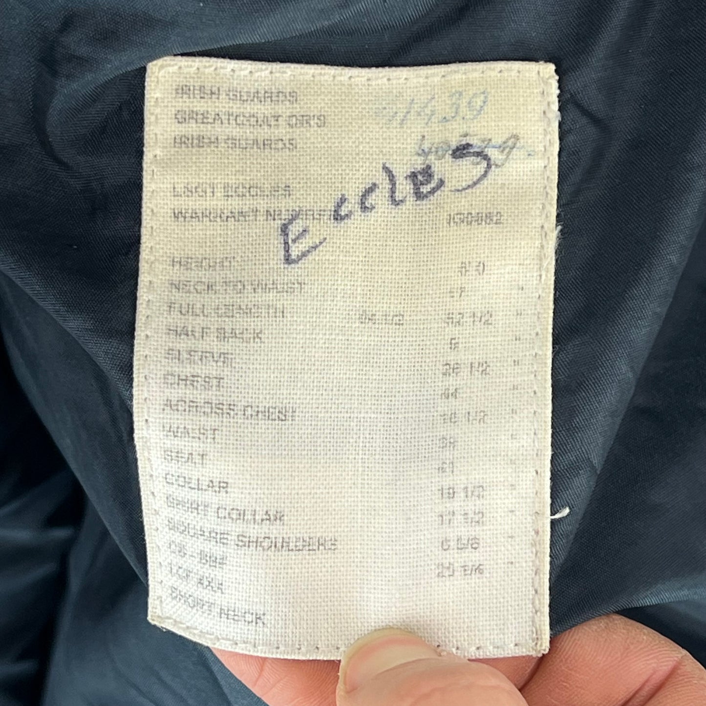 British Army Footguards Wool Greatcoat - Irish Guards - Large