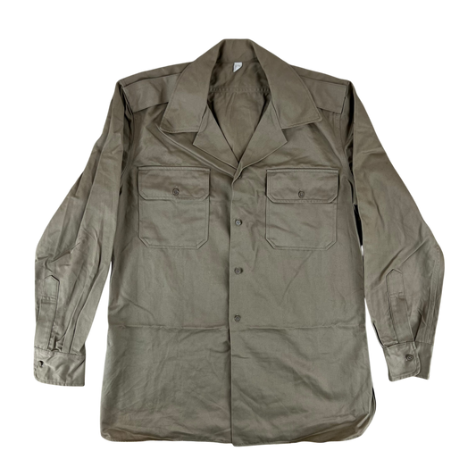 Greek Army M65 Khaki Shirt Long Sleeve - Medium