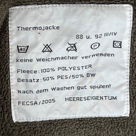 Austrian Army Olive Fleece Cardigan - Small 88-92 III/IV