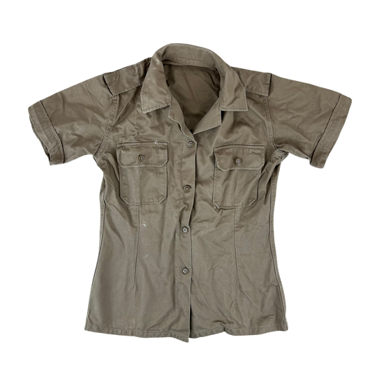 Greek Army M65 Khaki Shirt Short Sleeve - X Small