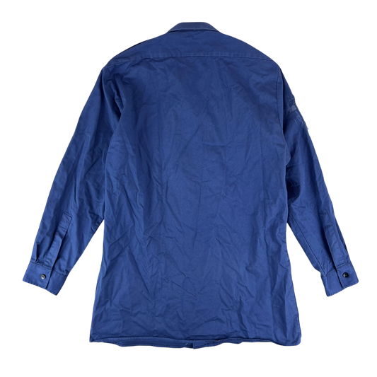 British Royal Navy 72 Pattern Working Man's Blue Long Sleeve Shirt - Medium 38/40