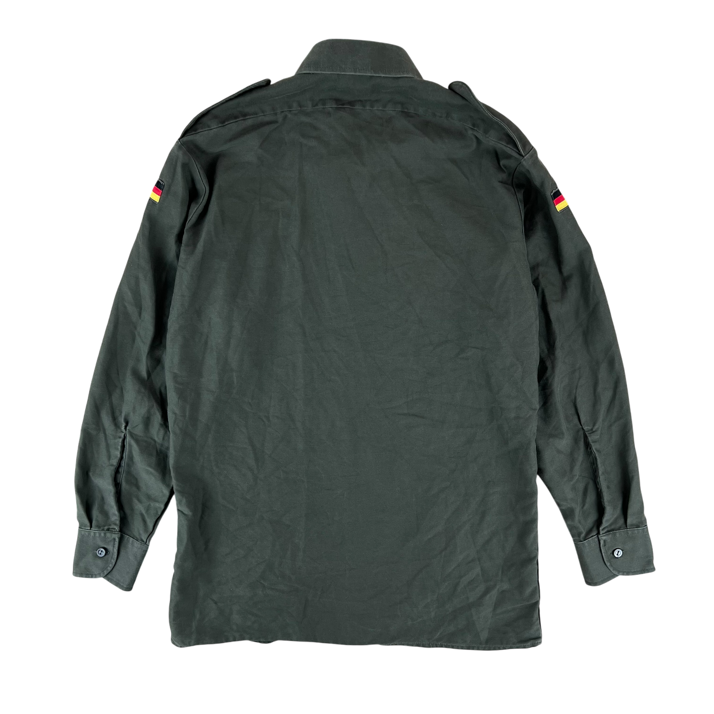 German Army Olive Green Long Sleeve Field Shirt - Medium