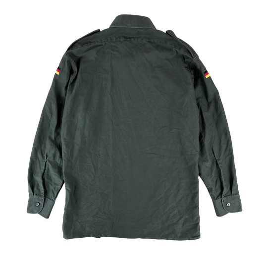 German Army Olive Green Long Sleeve Field Shirt - Medium