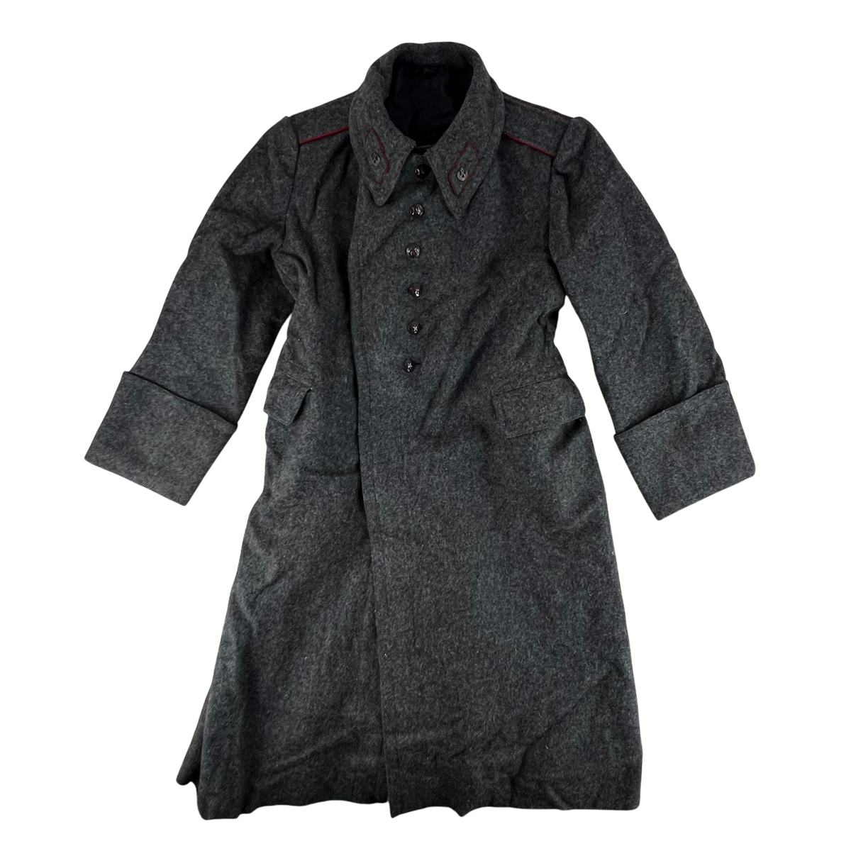 Bulgarian People's Army 50s Grey Wool Greatcoat - Medium