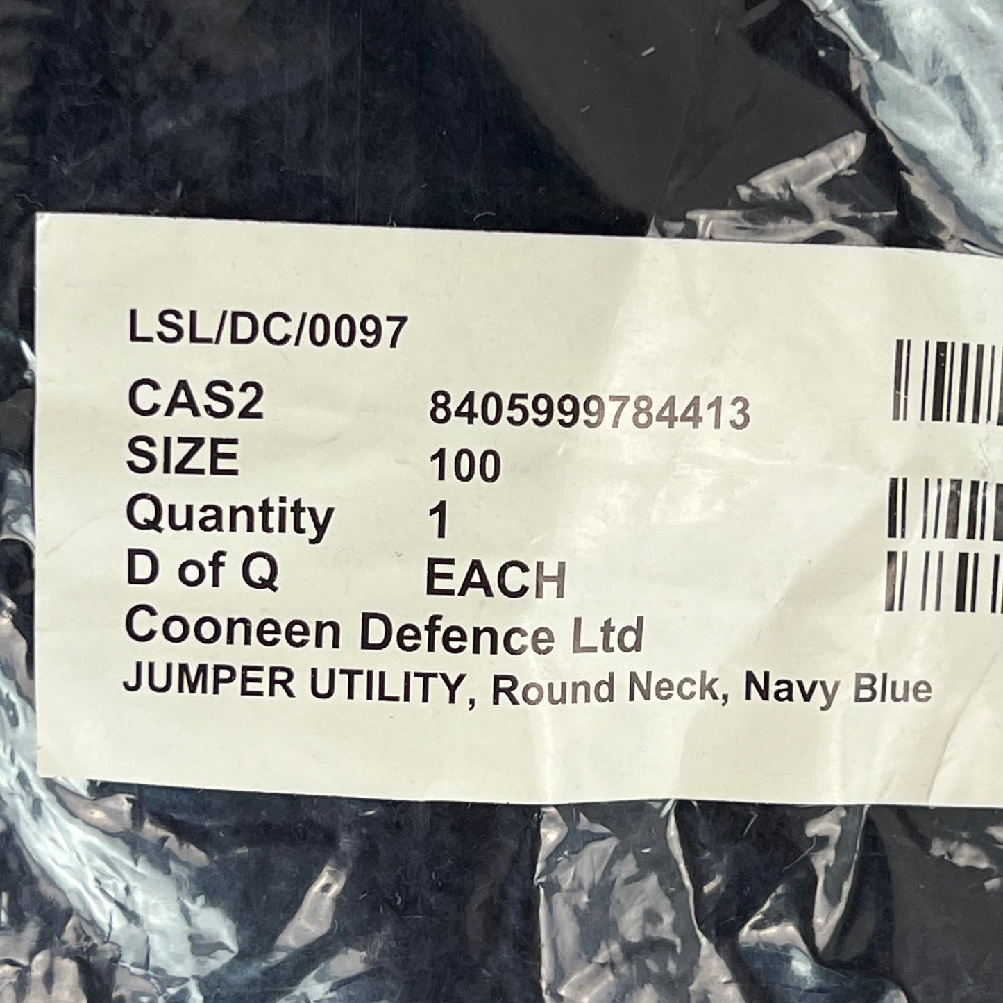 British Royal Navy Wool Crew Neck Pullover Jersey Jumper - Medium 100cm