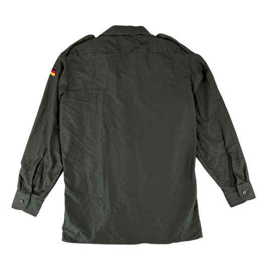 German Army Olive Green Long Sleeve Field Shirt - Medium GrNr3