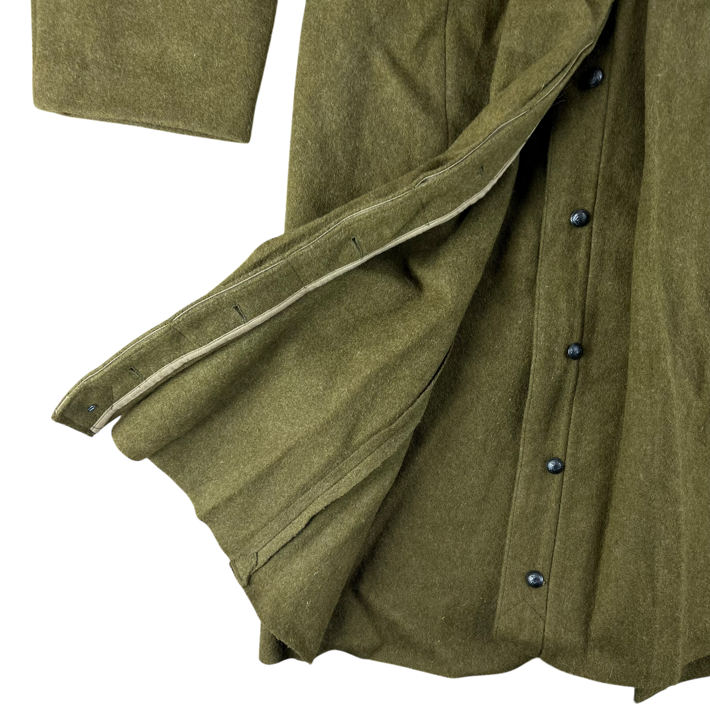 Romanian People's Army 60's Khaki Wool Greatcoat - Medium