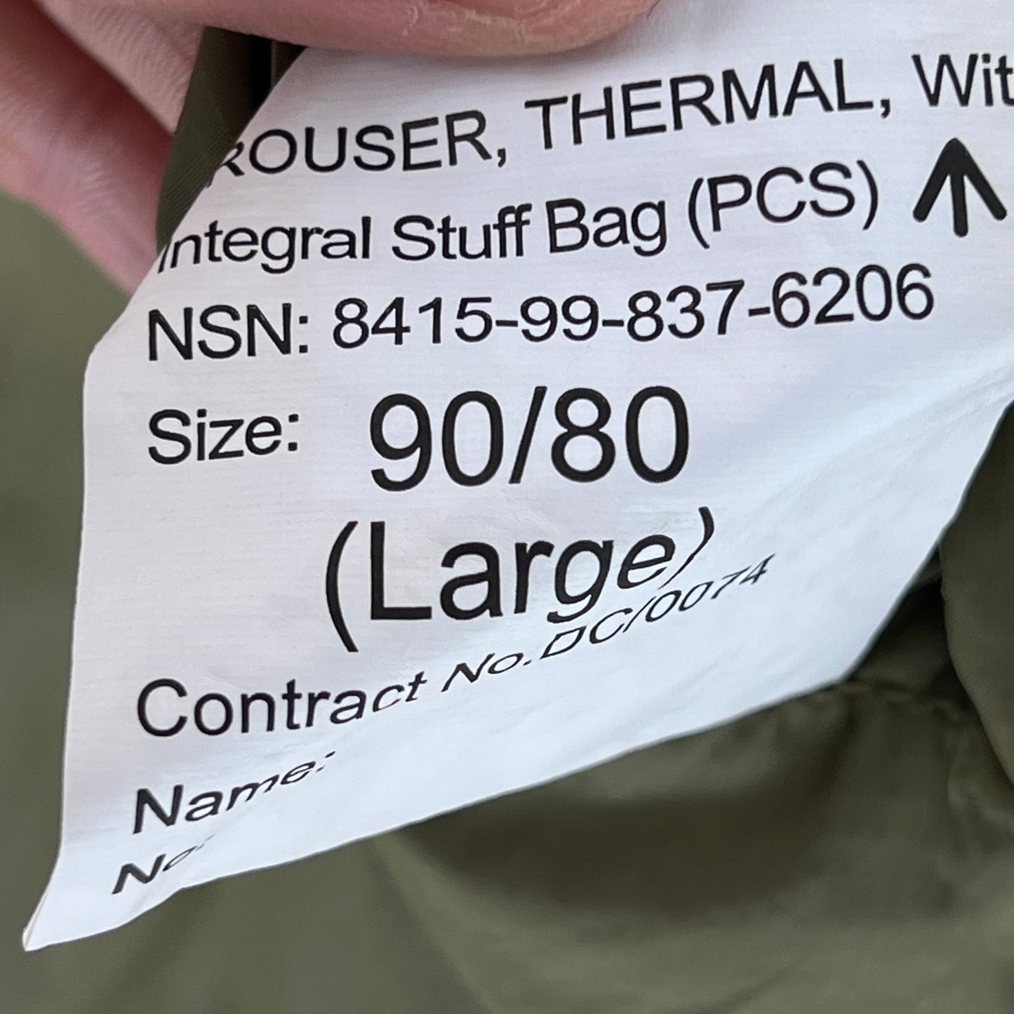 British Army Olive Buffalo Thermal Trousers - W40 L31.5