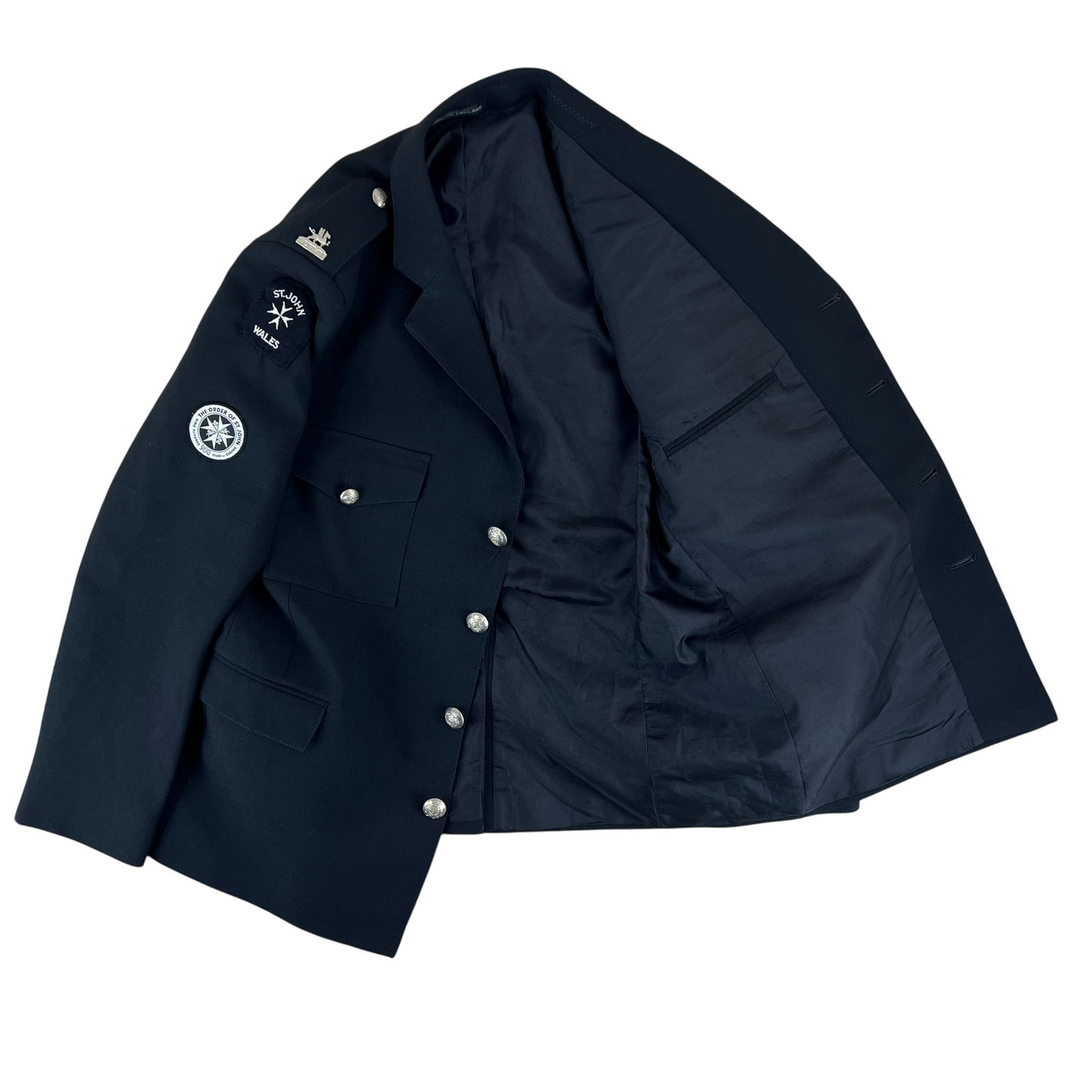 British St Johns Ambulance Black Dress Jacket - Wales - Large
