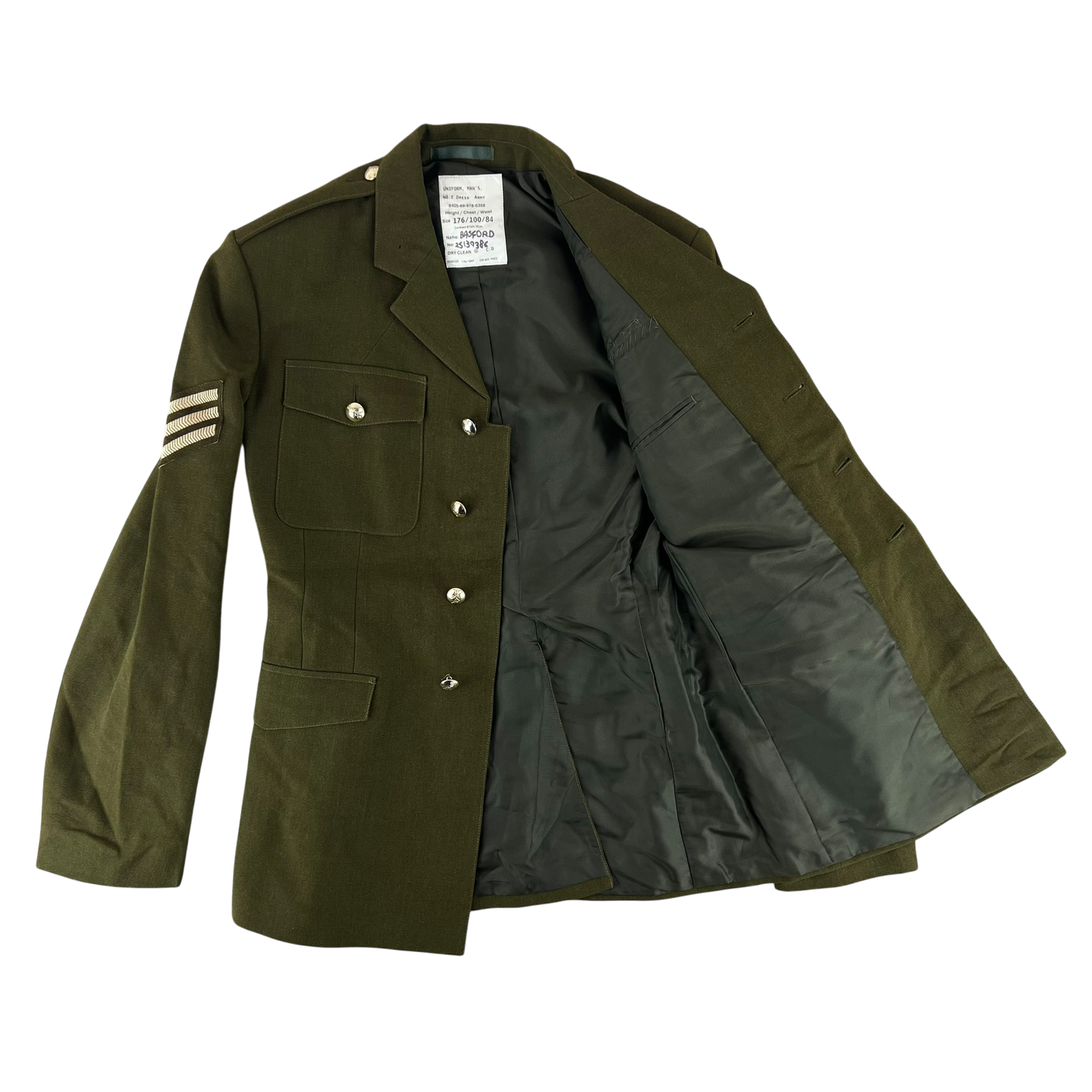 British Army 1980 Pattern No. 2 Olive Green Dress Jacket - REME - Medium
