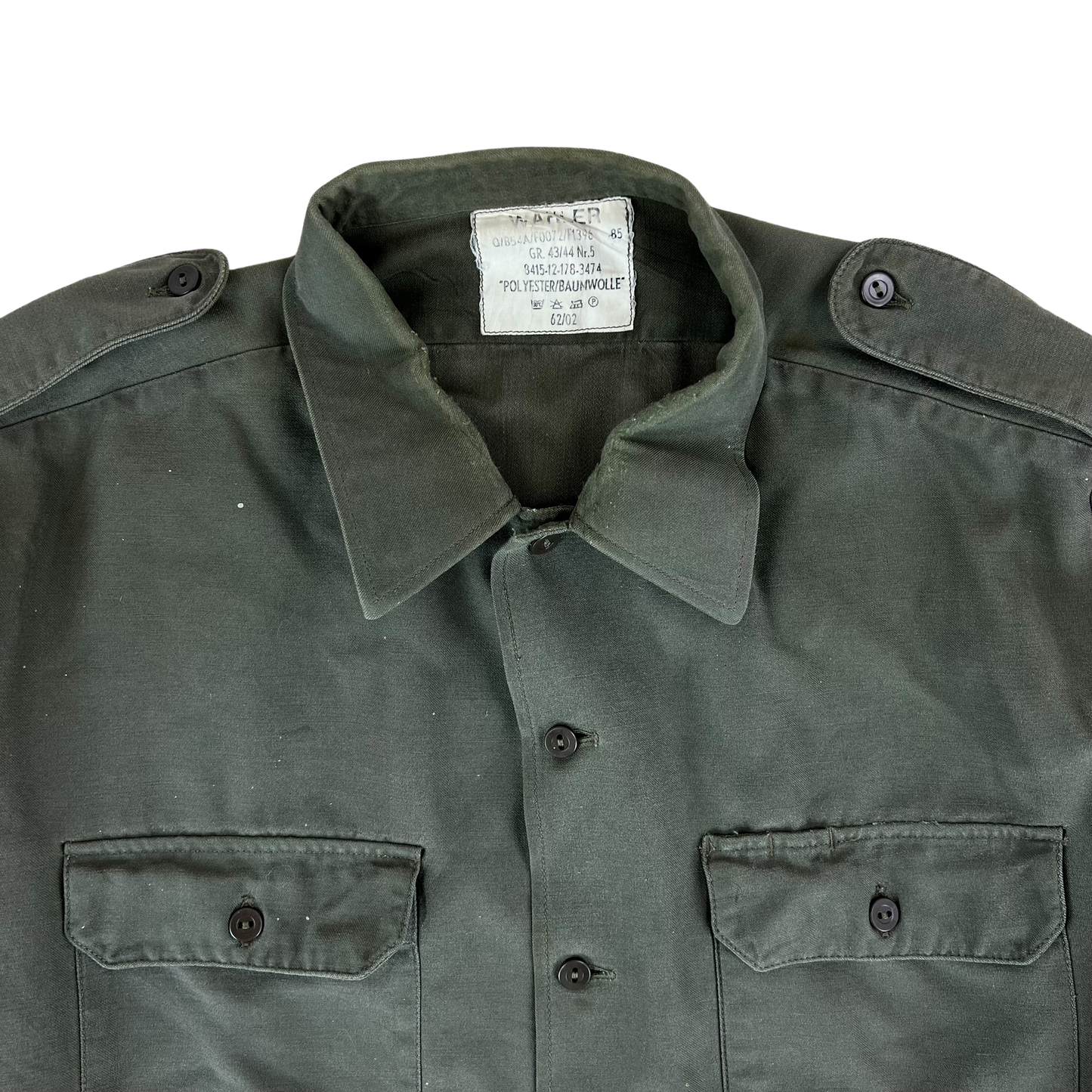 German Army Olive Green Long Sleeve Field Shirt - Large