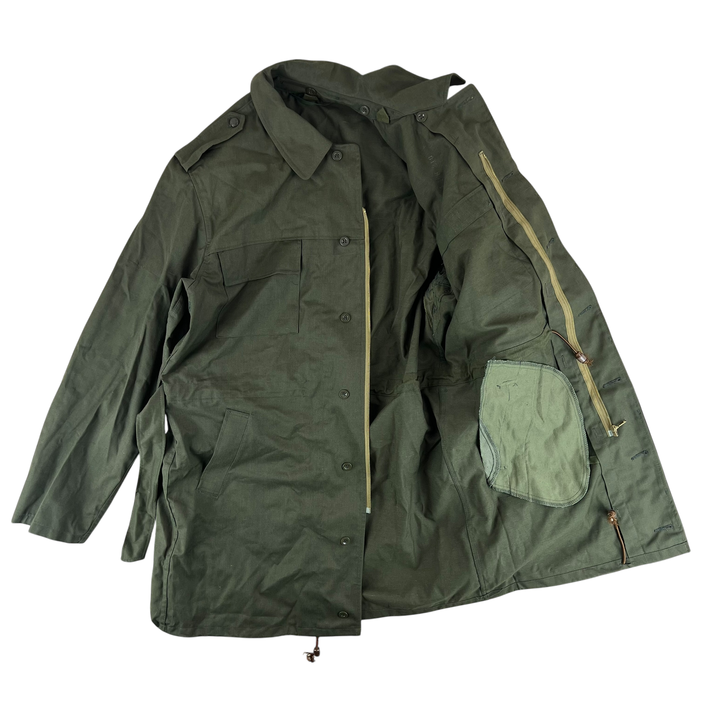 Czechoslovak Army M85 Field Parka w/ Belt Olive Green - Large 188/100