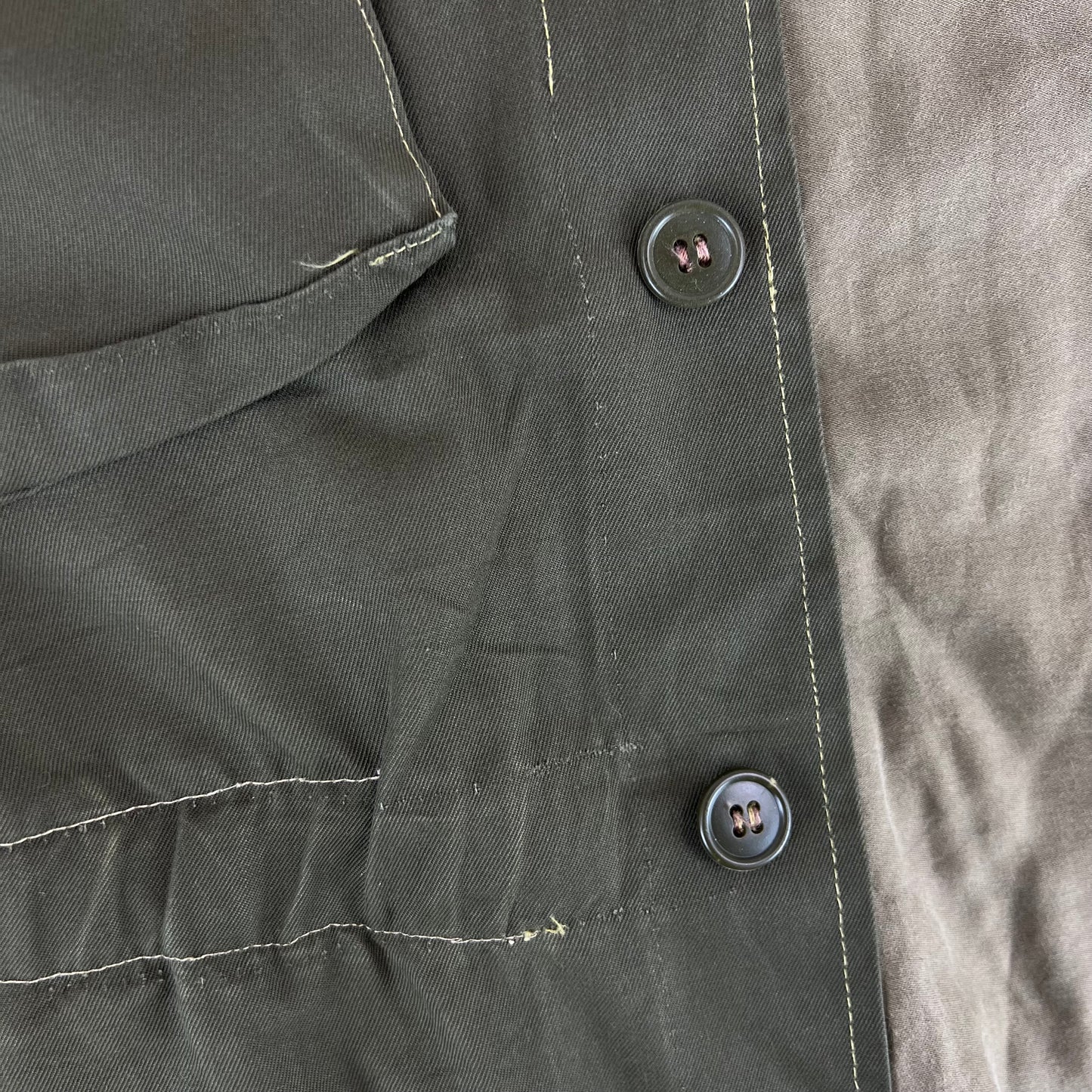 Italian Army Olive Drab Field Tailored Roma 75 Safari Jacket Shirt - Medium