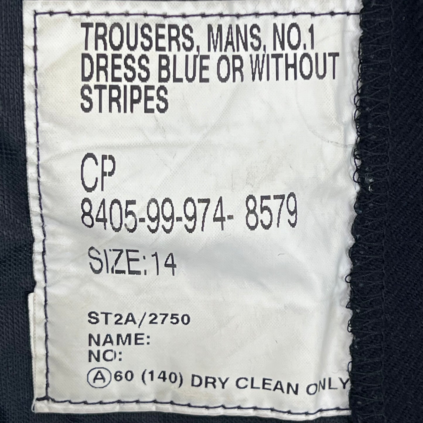 British Army No1 Blues Dress Trousers - Light Infantry / Rifles - W32 L27.5