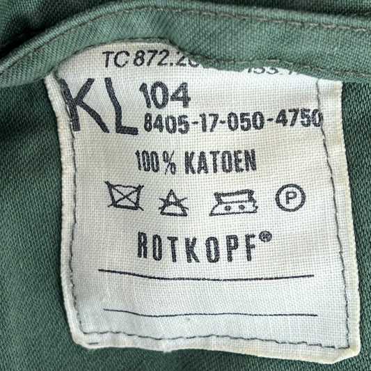 Dutch Army Field Shirt Jacket Green Long Sleeve - Large